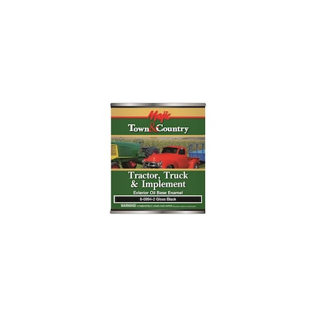 True Value Town & Country Tractor, Truck & Implement Enamel Paint, Oil Base, Black, Qt. 8-0994-2