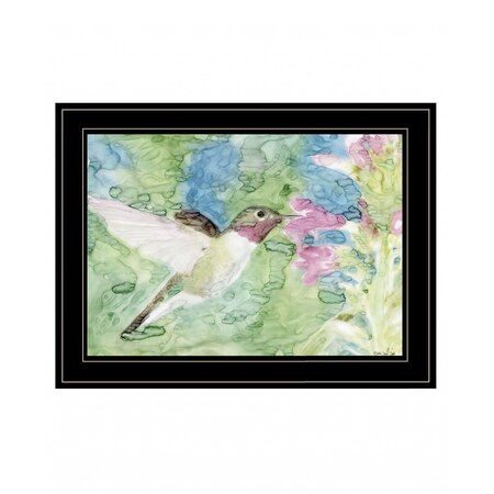 Homeroots Hummingbird 1 Black Framed Print Wall Art 407863