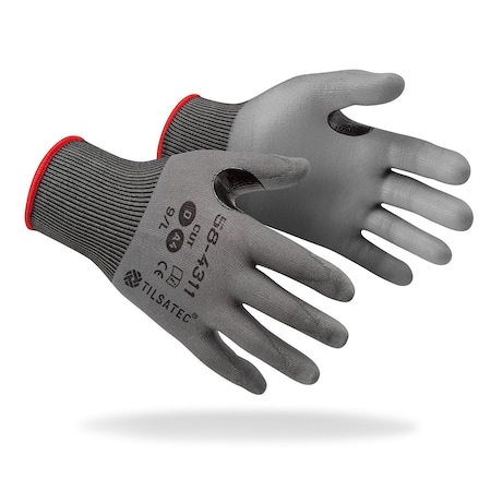 Tilsatec Knit Gloves, White, Full Finger, PR 58-4311-10