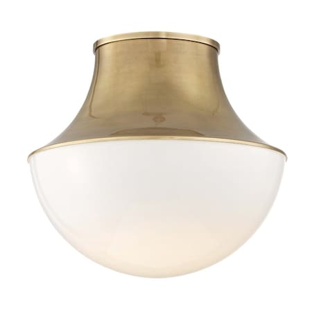 Hudson Valley Lighting Lettie 1 Light Flush Mount 14.75 In. Aged Brass 9415-AGB