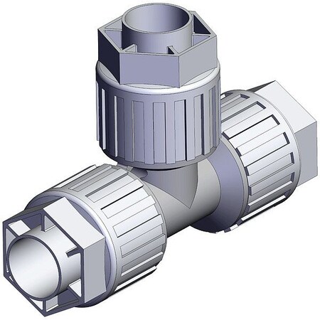 Smc High Purity Fitting, Union, PFA, Tee LQ3T6A