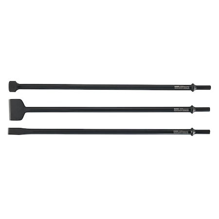Sunex Air Hammer Chisel 18 in Long-Reach 3 Piece Set In Portable Tool Roll ACS3