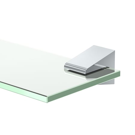 Gatco A-Line Glass Vanity Shelf, Chrome 5656