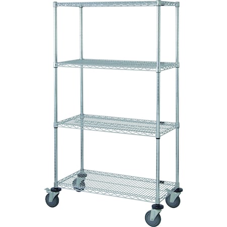 Quantum Storage Systems WIRE 4 SHELF MOBILE CART 63 M2472C46