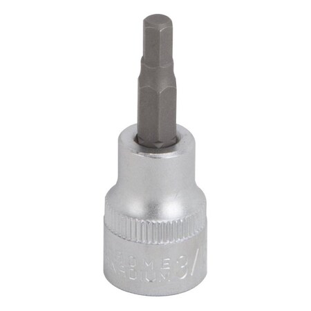 Vulcan Fractional Hex Bit Socket, Chrome, 3/16 in, 3/8 in Drive, 1-7/8 in OAL 3506005620