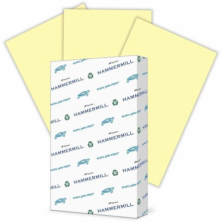 Hammermill Paper for Copy 85x14 Laser, Inkjet Colored Paper Canary Recycled 30, Yellow, 500PK HAM103358