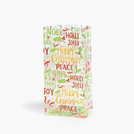 Nashville Wraps Holiday Wishes Cello Bags, 4x2.5x9.5 in, 100PK C2BHW