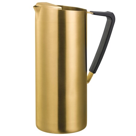 Service Ideas Slim 1.9-Liter Stainless Water Pitcher with Ice Guard in Vintage Gold X7025BSVGV2