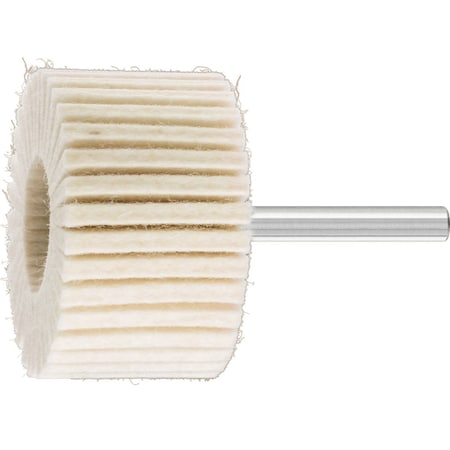 Pferd 2'' Mounted Felt Flap Wheel, 1'' Thick - 1/4'' Shank, Hard Grade 48547