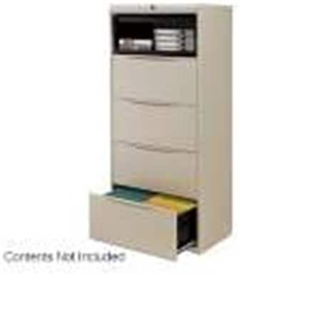 Famous Brand LF-30-5D-PUTTY 30 Premium Lateral File Cabinet 5 Drawer Putty YYGB-252468PY