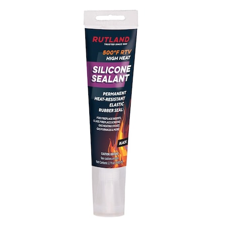 Rutland 500 degrees farenheit RTV High Heat Black Silicone Sealant 10.3 oz Cartridge 76