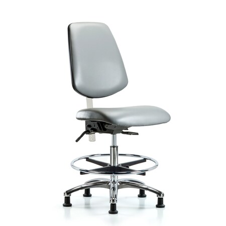 Blue Ridge Ergonomics Vinyl Clean Room Chair BR-NCR-VMBCH-MB-CR-T1-A0-CF-RG-8840