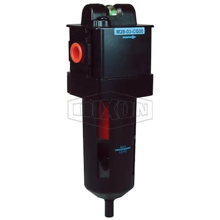 Dixon Wilkerson by Lightweight Modular Standard Coalescing Filter with Automatic Drain and Bowl Guard M28-03A