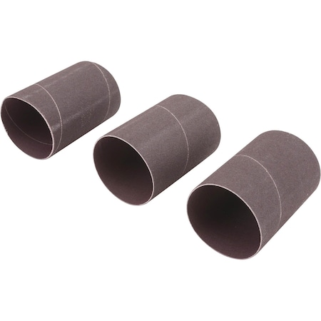 Grizzly 3" Dia. x 4-1/2" A/O Hard Sanding Sleeve, 80 Grit, 3PK H5456