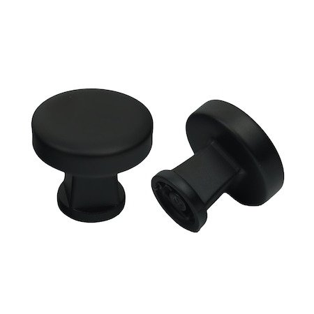 Pride Industrial 1-1/4in Diameter Colorado Cabinet Knob Matte Black Finish K92925BK