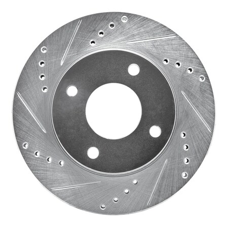 Dynamic Friction Co DFC Brake Rotor - Drilled and Slotted - Silver 631-67062L