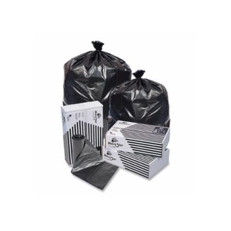 Pitt Plastics Black Star Can Liner, 40 to 45 gal, 0.7 mil, 40 in W x 46 in H, Black, 5PK 879-B74820XK