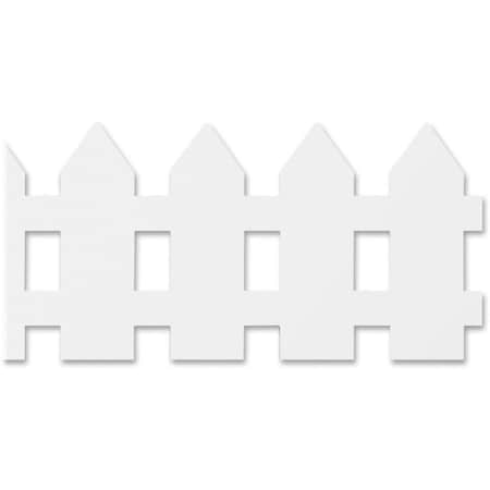 Hygloss Products White Fence Border, 12 Strips/36 Feet Per Pack, 6PK 33605