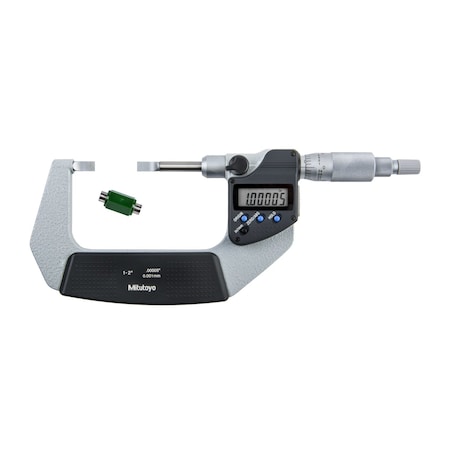Mitutoyo Digimatic Blade Micrometer, Bld, I/M 1-2 In, .00005 In, NR, O, RS 422-361-32