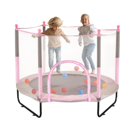 Vevor 60" Trampoline for Kids Mini Toddler Trampoline with Net Indoor Outdoor TX-B7110-60in