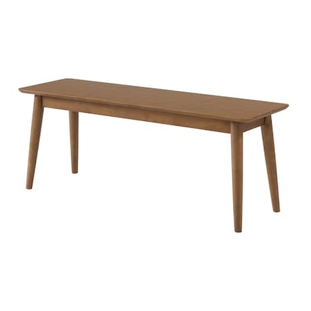 Alaterre Furniture Calais Dining Mid Century Modern 46" Solid Wood Dining Bench Entryway Bench w/ Minimalist Design ANCA0390