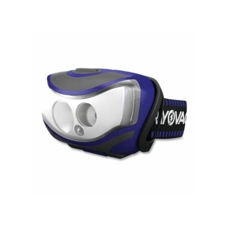 Rayovac Sportsman Outdoorsman Headlight, 3 AAA, 200 Lumens, Blue/Silver/Black 620-SPPHL3AAA-BXT