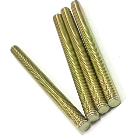Zmg Fasteners Plus 1 1/4 - 7 X 12" FULLY THREADED STRAIGHT ROD SAE GR 8 J429 ZINC TRIVALENT YELLOW 2046028