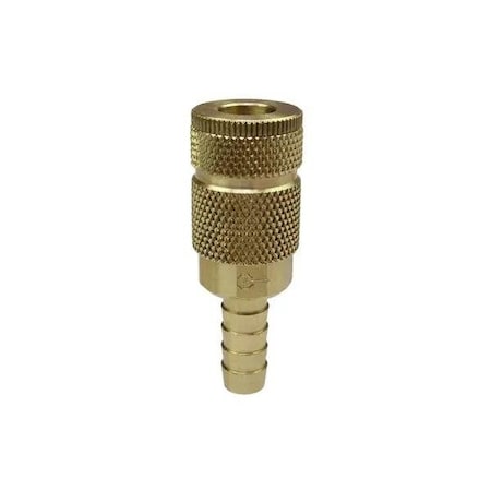 Coilhose AUTOMOTIVE COUPLER, 1/4 X 3/8 IN, COUPLER X ID HOSE, BRASS 166