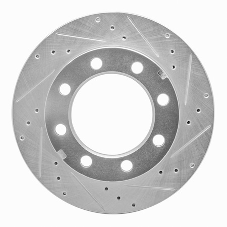 Dynamic Friction Co DFC Brake Rotor - Drilled and Slotted - Silver 631-40051R