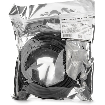 Rocstor 25 FT 4K HDMI 2.0 CBL 4K 60HZ Y10C228-B1