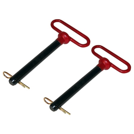 Mytee Products AgraLink 2 Pcs Red Handle Forged Hitch Pin, 3/4in x 6 1/2in, Clevis Pin w/ Handle, 2PK RHFHP-71504x2