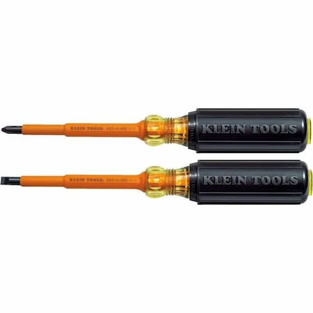 Klein Tools ESD Safe Insulated Screwdriver Set, Slotted/Phillips Tip, 1000V insulated, 2-Piece 33532-INS