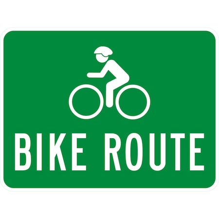 Lyle Bike Route (W/Graphic), 24x18, Diamond Grade, Green G-11727-DG_24x18