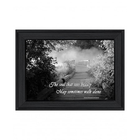 Homeroots Beauty Grayscale 1 Black Framed Print Wall Art 407816