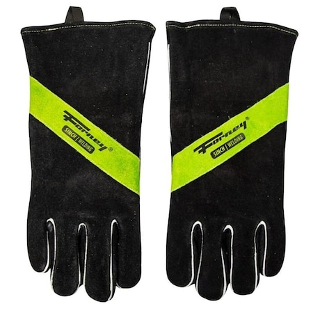 Forney Sinch Series Welding Gloves, XL, Extended Gauntlet Cuff, Split Cowhide Leather Palm 55113