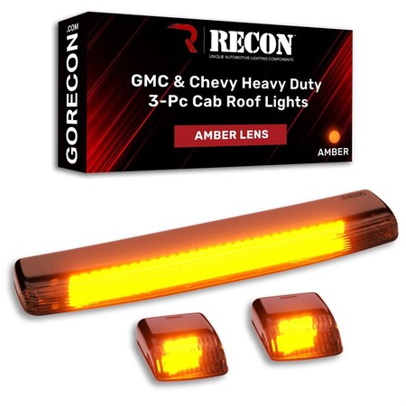 Recon 17-C F250/F350/F450/F550 SMOKED LENS W/AMBER HIGH-POWER LEDS/REPLACES 264157AM