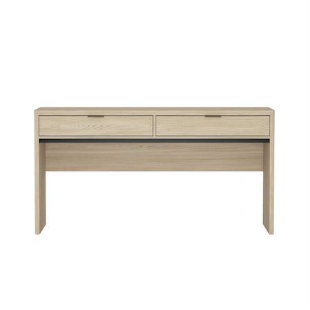 Manhattan Comfort Evelyn 60" Writing Desk in Natural (2-Drawer) DK2083-NA