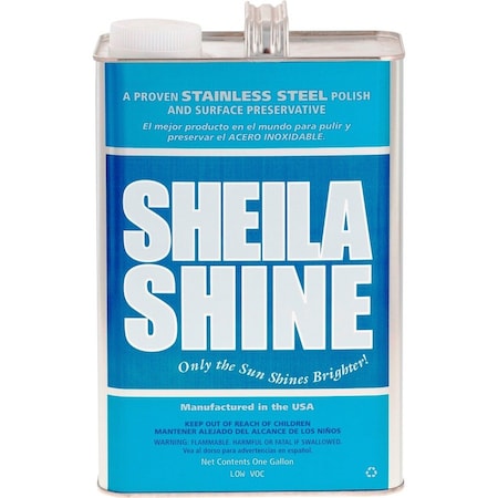 Sheila Shine Low VOC Stainless Steel Cleaner and Polish, 1 gal Can, PK4 SSCA128