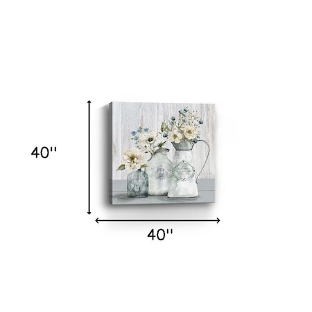 Homeroots Rustic Flowers Unframed Print Wall Art 398949