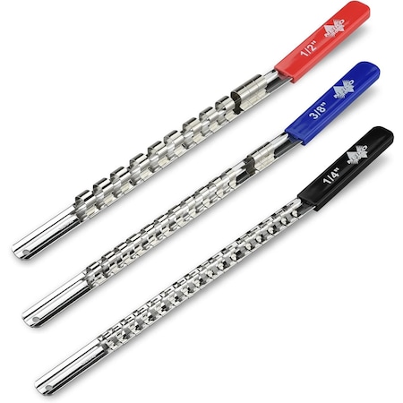 Neiko Socket Holder and Socket Organizer Tray, 1/4'', 3/8'', and 1/2'' Drives, 3-Piece Set 03968A