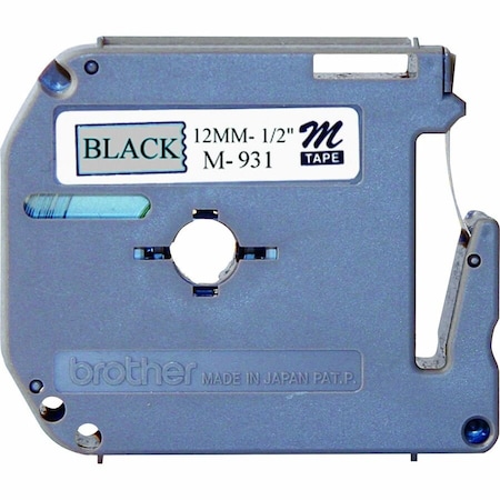 Brother Label/Ribbon Cartridge, Silver, 1/2 in W M931