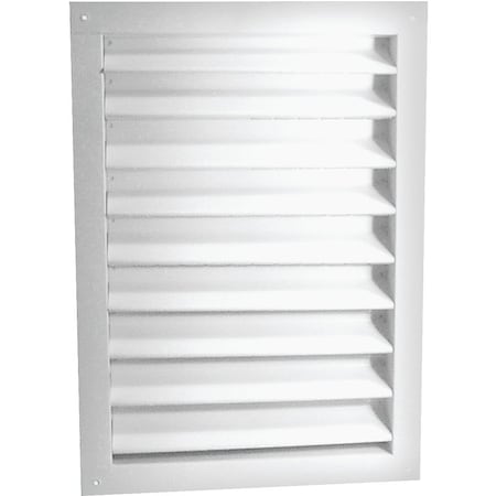 Master Flow Dual Louver, 14-3/4 in L, 14-1/2 in W, Aluminum, White DA1212W
