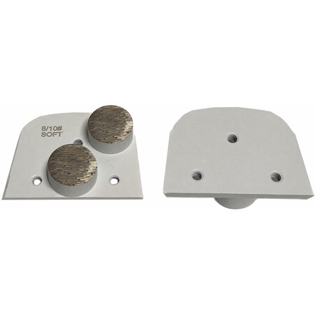 Vantage Product Diamond Grinding Disc for Lavina Grinders, 2 Round Segment, 8/10 Grit, Soft Bond M-LAV-2R0810-S