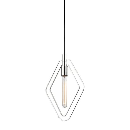 Hudson Valley Lighting Masonville 1 Light Pendant 9.75 In. Polished Nickel 3040-PN
