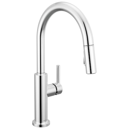 Delta Nicoli Single Handle Pull-Down Kitchen Faucet, 11.06 in, Chrome 19867LF