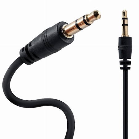 Ezgeneration 3.5mm, 2 ft. Stereo AUX Cable, Black EZ3544968