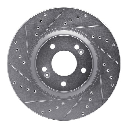 Dynamic Friction Co BRAKE ROTOR DRILLED AND SLOTTED SILVER 631-03003L