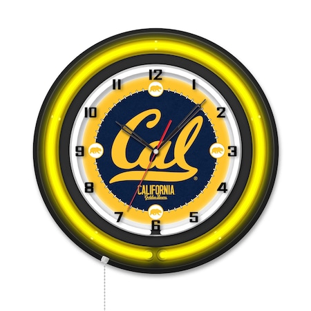 Holland Bar Stool University of California 19 Double Neon Wall Clock Clk19BK