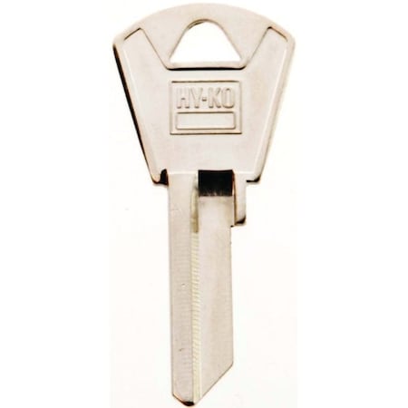 Hy-Ko Key Blank, Brass, Nickel, For: Papaiz Cabinet, House Locks and Padlocks 11010PZ1