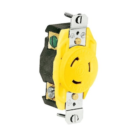Bryant LockingReceptacle, 20A, 1hp, 125VAC, Black 70520FRCR